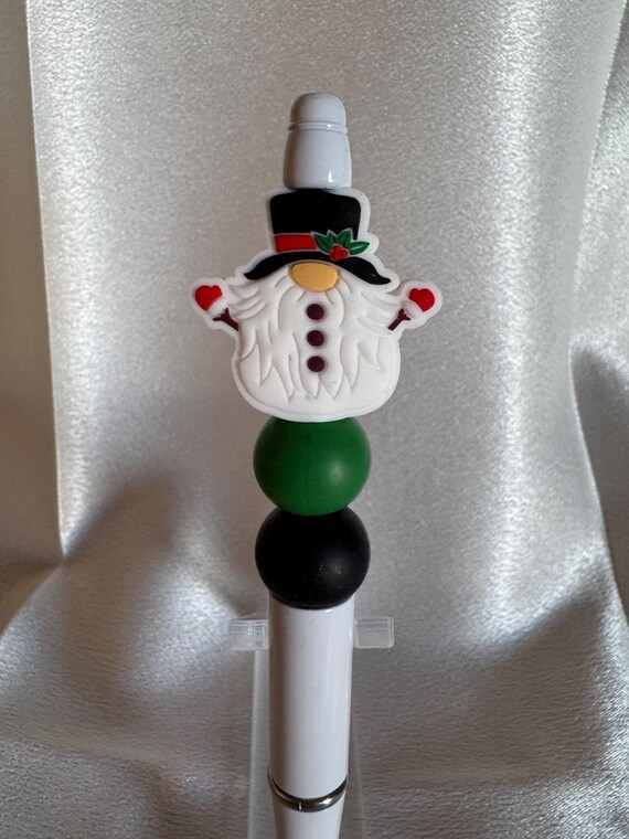 Snowman Silicone Beaded Writing Pen