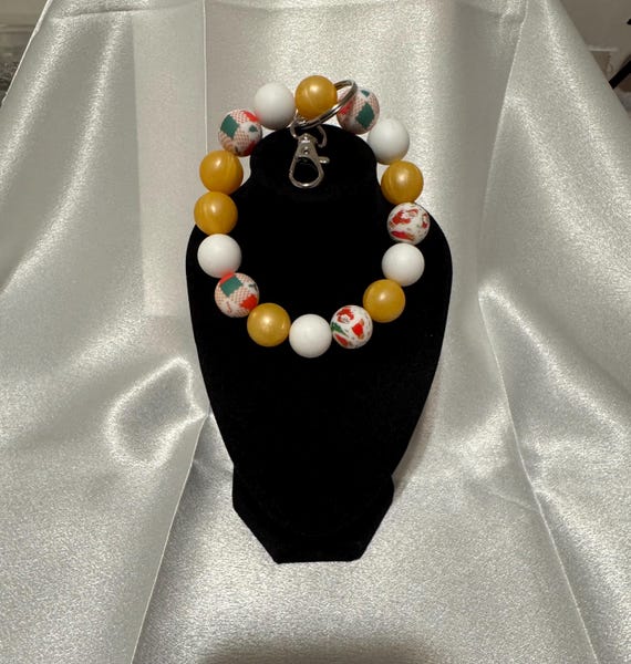 Christmas Silicone Wristlet  Keychain