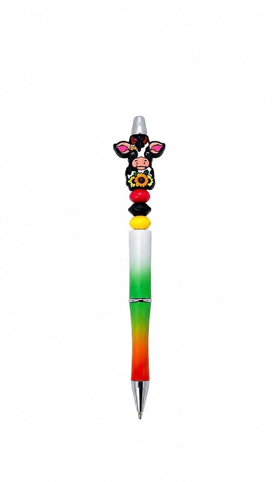 Silicone Beaded Cow Writing Pen