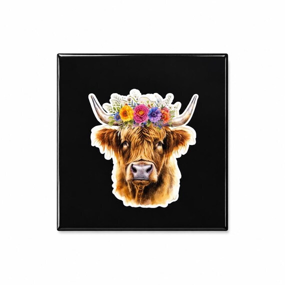 Highland Cow Character Pin