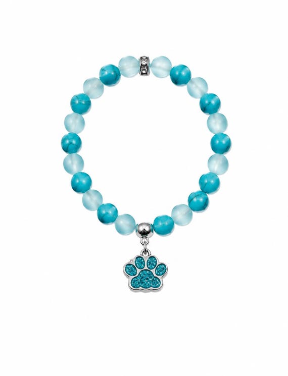 Blue Paw Charm Bracelet