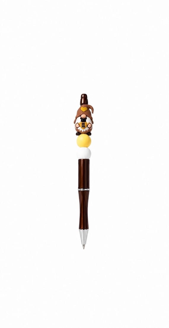 Beaded Gnome Pen with Bee Accent – Fun, Functional Writing Tool