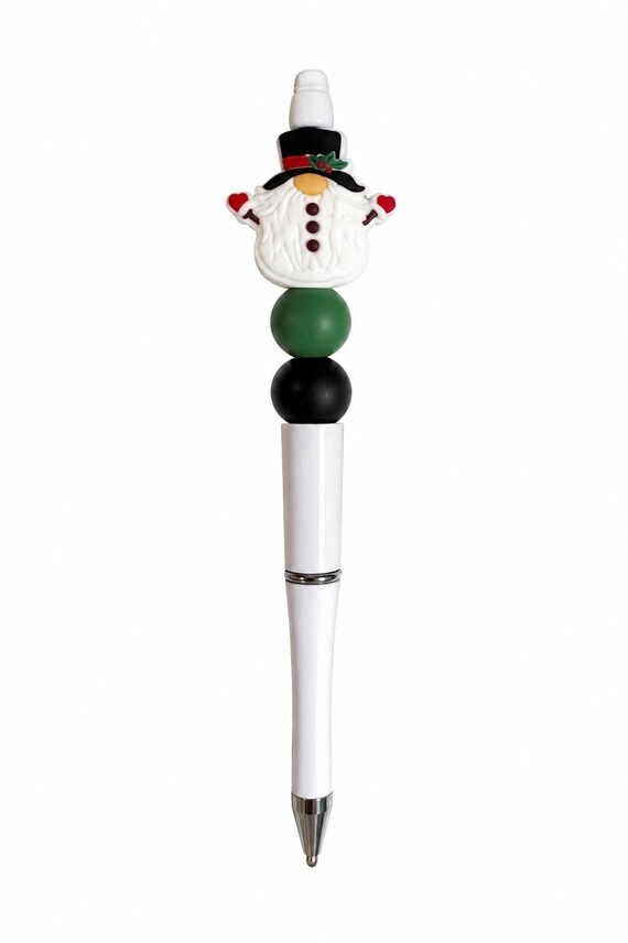 Snowman Silicone Beaded Writing Pen