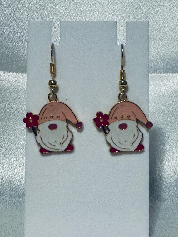 Valentine Gnome Dangle Earrings