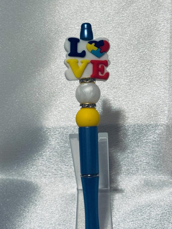 Autism Silicone Beaded Writing Pen