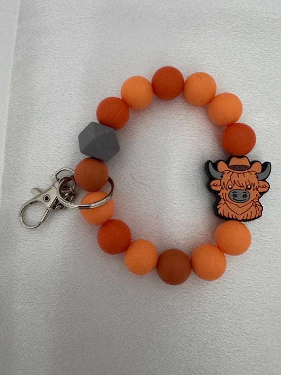 Highland Cow Silicone Keychain