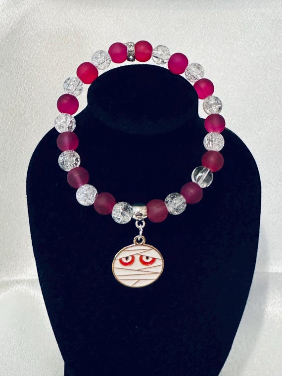 Halloween Mummy Stretch Charm Bracelet