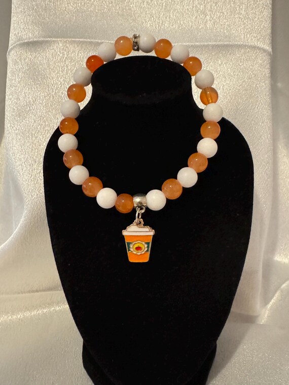 Cappuccino Cup Stretch Charm Bracelet