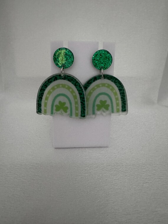 Irish Rainbow Dangle Earrings.