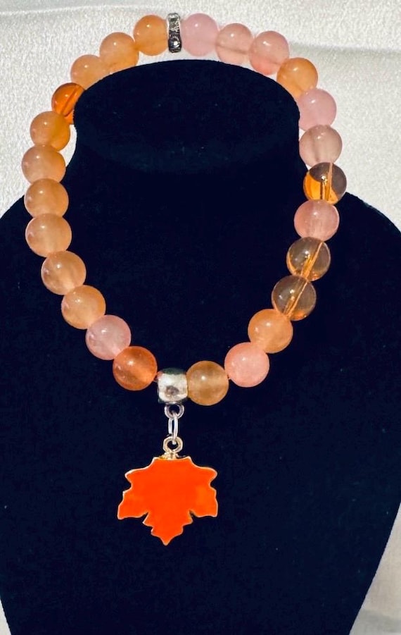 Autumn Leaf Stretch Charm Bracelet