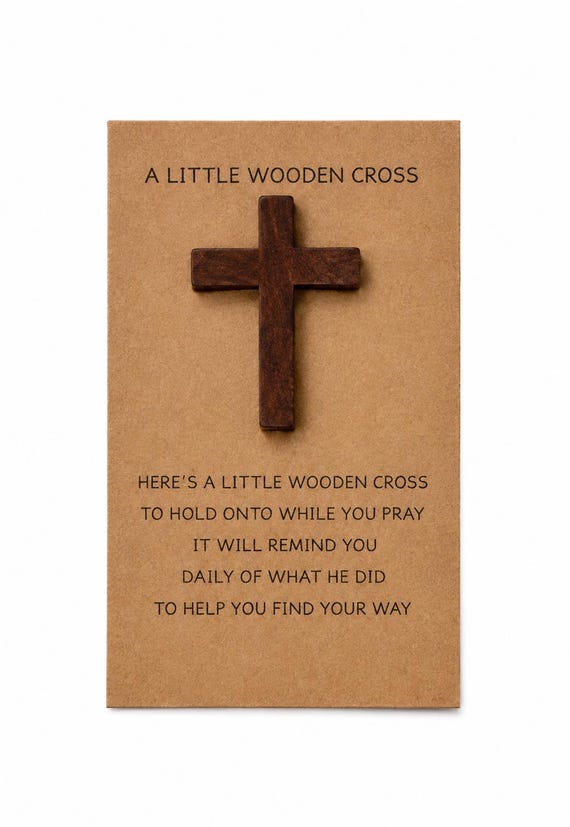 Dark Brown Wooden Pocket Cross