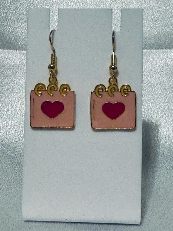 Valentine Note Dangle Earrings