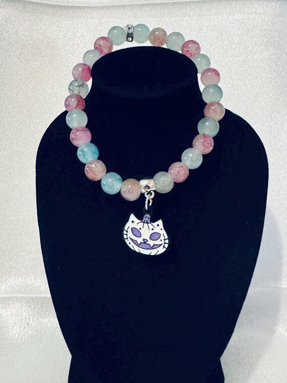 Cat Face Stretch Charm Bracelet