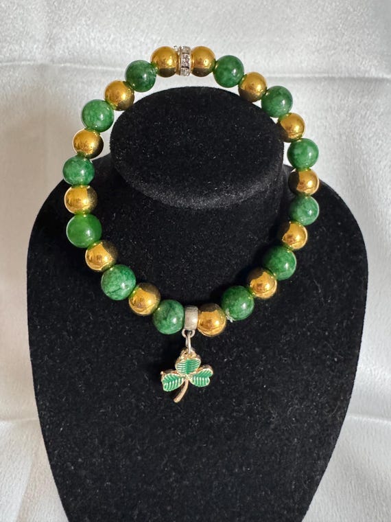 St Patrick’s Day 3 Leaf Clover Charm Bracelet