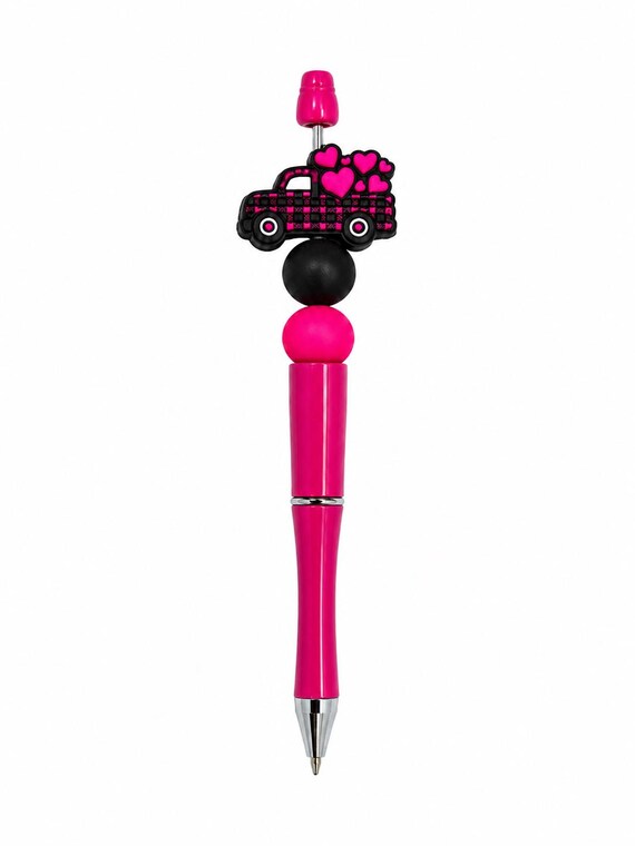 Silicone Beaded Heart Truck Valentine  Writing Pen