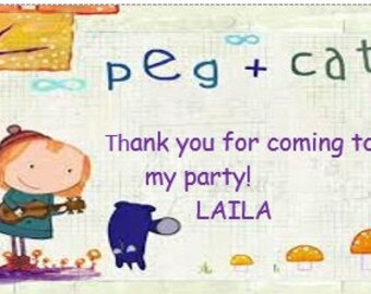 Personalized goody bag stickers (Peg pls Cat)
