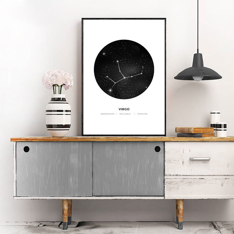 Canvas Constellation Wall Art Decor Print Painting Paint Etsy