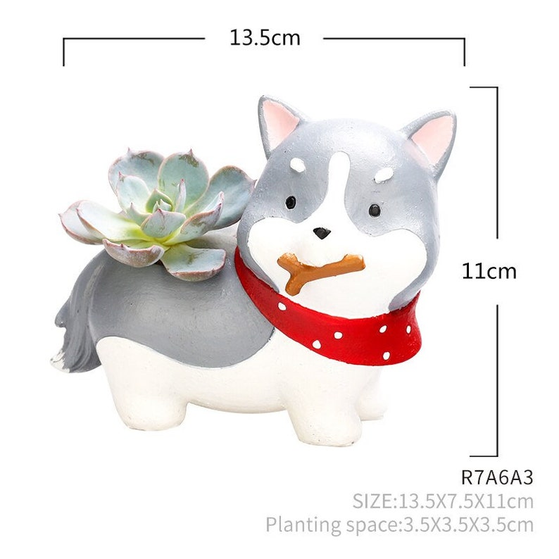 Succulent Dog Animals Flower Planter Pots Planter Terrarium Etsy