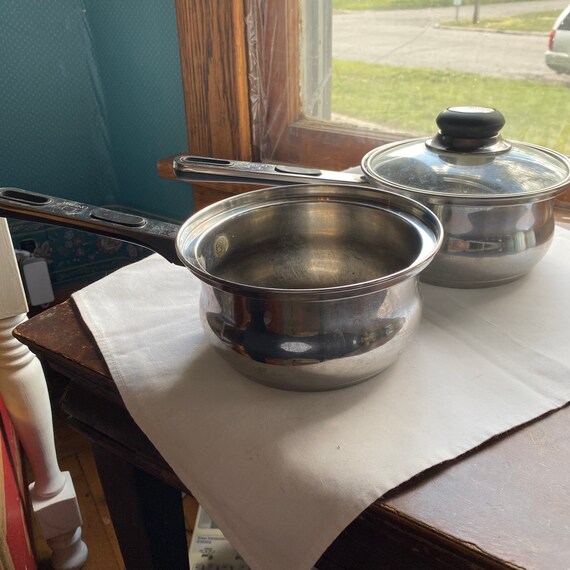 Oneida Immaculate Cookware Saucepan Pots Lot 2 Stainless Steel Etsy