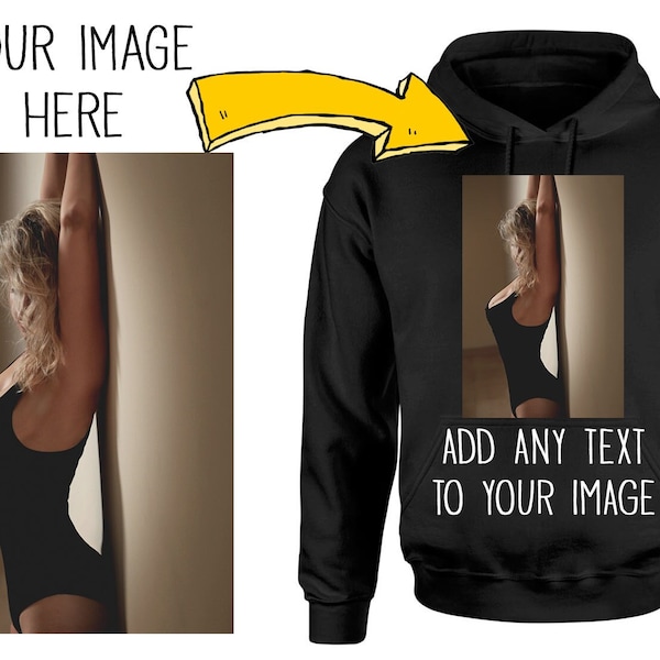 Personalised Hoodie / Custom Photo Printed Hoodie Picture Hoodie Text Hoodie Any Text Hoodie Sweatshirt Unisex Hoodie Gift Hoodie Unisex