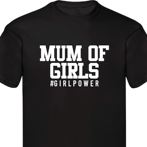 女の子のママ #GirlPower ママ Tシャツ ママへのギフト シャツ、母の日ギフト ママへのライフ シャツ 誕生日 家族プレゼント クリスマス ギフト Tシャツ トップス