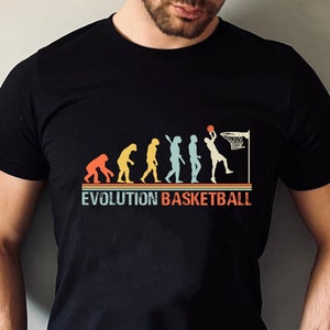 Basketball Evolution Tshirt Football Player Shirt, Basketball Team Lover Shirt Birthday Gift For Her Family Presents Christmas Xmas Tee Tops
