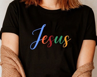 Chemise Jésus/Chemise dicton religieux chrétien/T-shirt religieux catholique/Verset de la Bible cadeau d'anniversaire T-shirt T-shirt de Noël hauts
