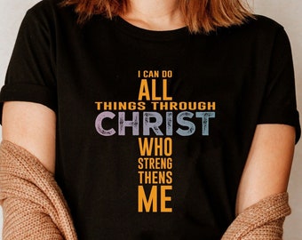 T-shirt du Christ / chemise de dicton religieux chrétien foi de Jésus / Tshirt religieux verset de la Bible catholique anniversaire t-shirt de Noël