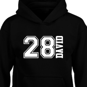 Personalised Hoodie Custom Name Number Soccer Volleyball Football Sports Lover Gift For Her Family Presents Birthday Gift Xmas Jumpers Tops