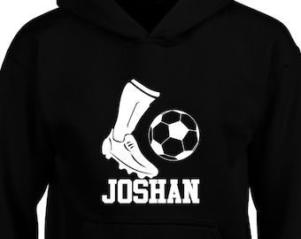 Custom Football Hoodie, Personalised Name Funny Sports Hoodie, Outdoor Games Sports Lover Basketball Family Presents Xmas Gift Jumpers Tops