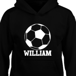 Personalised Football Hoodie, Custom Name Funny Sports Hoodie, Outdoor Games Sports Lover Basketball Team Family Presents Xmas Jumpers Tops