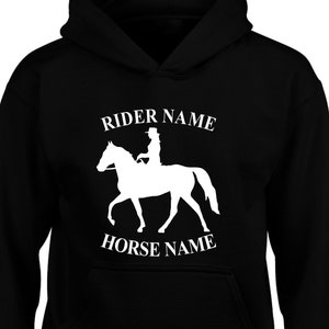 Unique Personalised Horse Racing Jockey Hoodie Printed Horse Racing Stable Cob Dressage Equestrian Unicorn Rider Unisex Xmas Gift Jumper Top