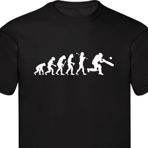 Evolution Of A Cricketer Tshirt, Funny Cricket Player Gift Shirt, Mens Cricket T-shirt Christmas Birthday Family Presents Xmas Gift Tee Tops
