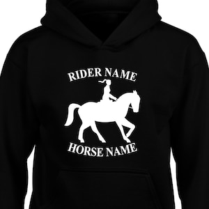 Felpa con cappuccio da cavallo personalizzata, Cob Jockey Equestrian Rider, Cob Pony Equine Equitazione Dressage Uomo Donna Unisex Jumper Natale Regalo di Natale