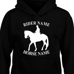 Felpa con cappuccio da fantino da corsa di cavalli personalizzata unica Stampata da corsa di cavalli COB Stabile Unicorno Dressage Cavaliere equestre Unisex Maglione regalo di Natale Top