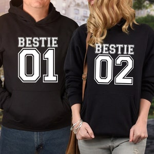 Besties Hoodie King Queen Hoodie Newly Wedding Marriage Presents Lovers Gift For Her Sweatshirt Birthday Jumper Christmas Xmas Gift Tops