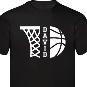 Personalised Basketball T-Shirt, Funny Sports Tshirt Basketball Player Rugby Football Basketball Team Shirt Family Presents Xmas Tee Tops