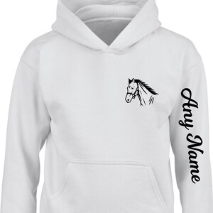 Personalizzato cavallo felpa con cappuccio faccia testa stampata, equestre fantino dressage cavallo da salto, cavaliere maglione regalo Natale regali di Natale felpa