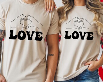 Matching Couple T Shirts, Love His and Hers Shirts, Valentine’s Day Outfit, Romantic Gift for Boyfriend Girlfriend