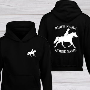Personalised Horse Hoodie | Chest And Back Print Xmas Tops