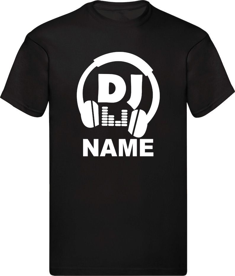 Personalisiertes T-Shirt DJ Kopfhörer Lustiges T-Shirt Geschenk für sie Dancing Club Singer Shirt Familie Geschenke Geburtstagsgeschenk Unisex Weihnachten T-Shirt Tops Bild 1