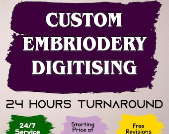 Custom Embroidery Digitising, Logo Digitising, Embroidery Digitising Service, Image Digitising for Embroidery, Custom Digitise Free Revision