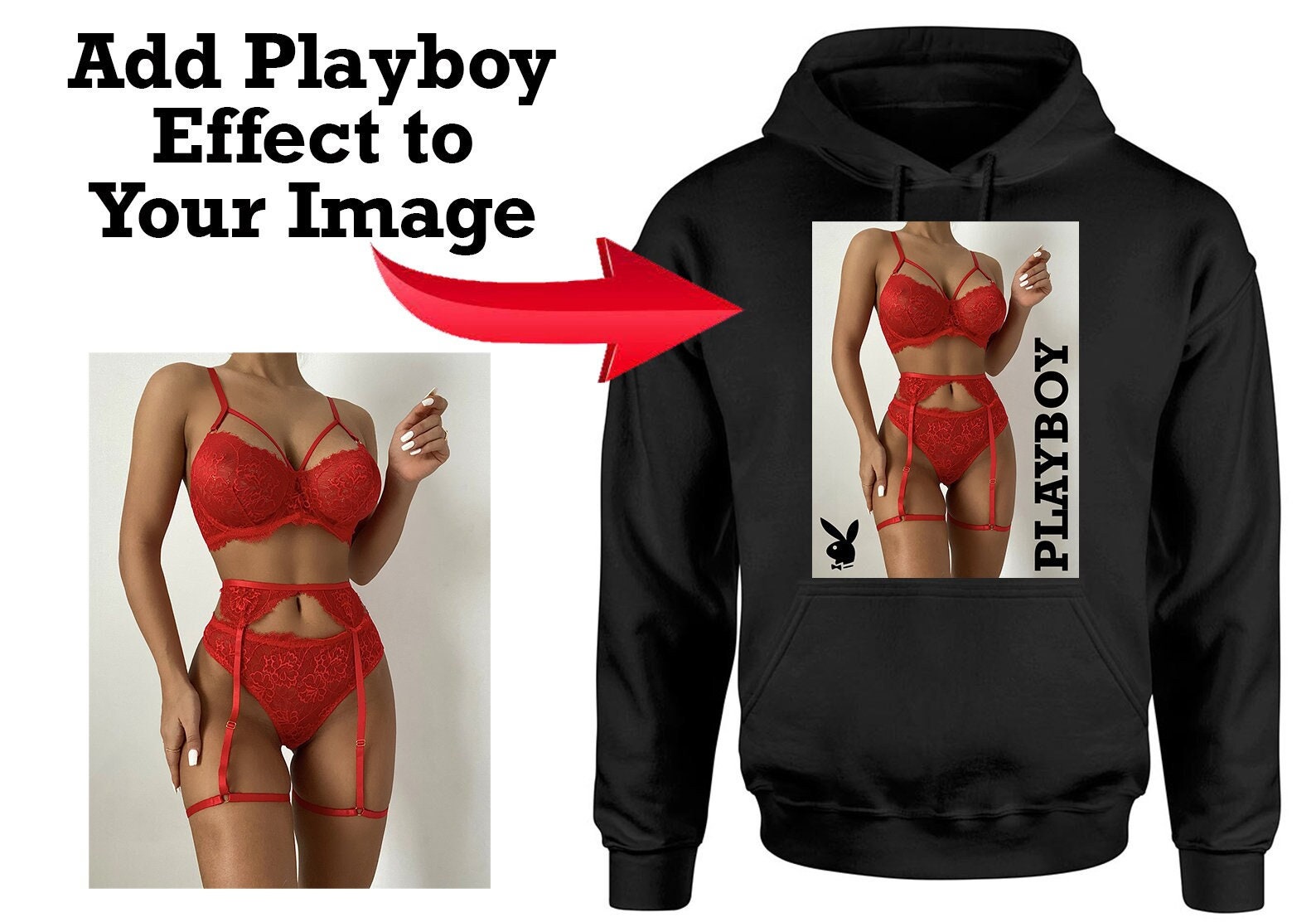 Custom Playboy Unisex Hoodie Sweatshirt Jumper Top Playboy Etsy