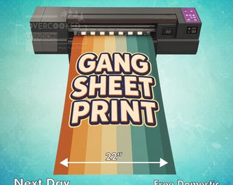 Custom DTF Prints, DTF Heat Transfers, T-shirt Heat Transfer Ready to Press Iron On Personalised, Heat Printing Transfer Gang Sheets