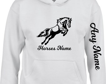Baddery Kapuzenpullover Pferde Hoodie Mädchen: "My Horse", Hochwertiger Siebdruck, Kapuzenpulli