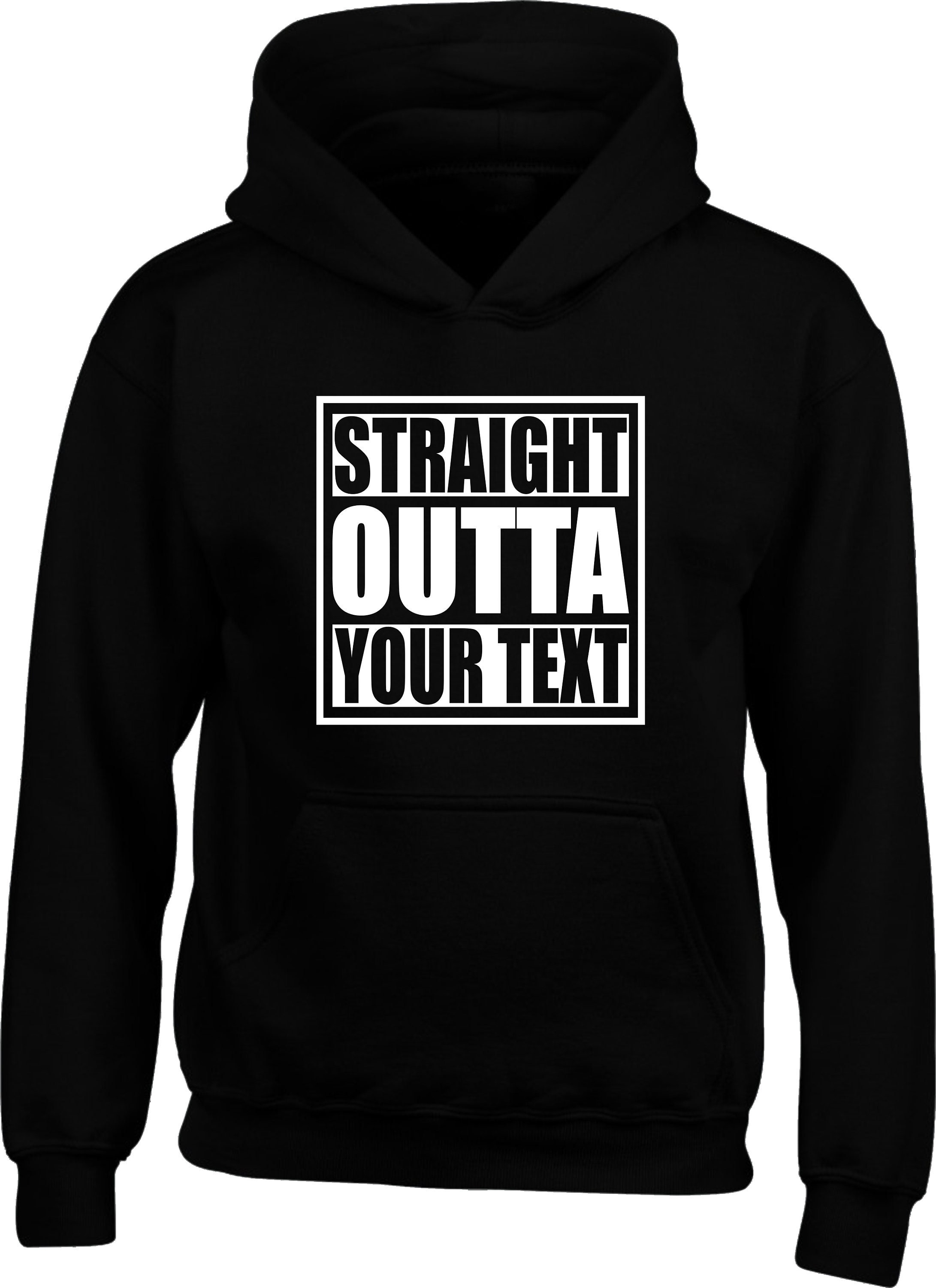 Felpa Personalizzata Straight Outta Con Il Tuo Testo - Regalo Divertente Uomo/donna AF Merch - Foto 4