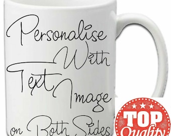 Personalized Coffee Mug: Custom Photo & Text, 11oz