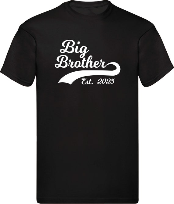 Personalised Big Brother Sister Est Printed T-shirt, Funny Tshirt