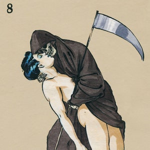 La Muerte. Queer, felix deon, lgbtq, Death, Mexican, Loteria, Chicano, Felix d'Eon.