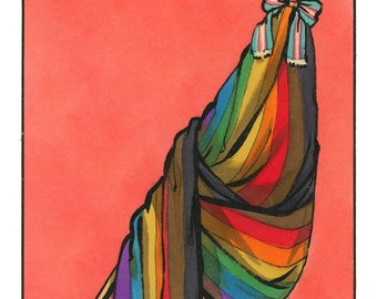 La Bandera POC. Queer, lgbtq, lesbian, Mexican, flag, pride. Felix d'Eon.